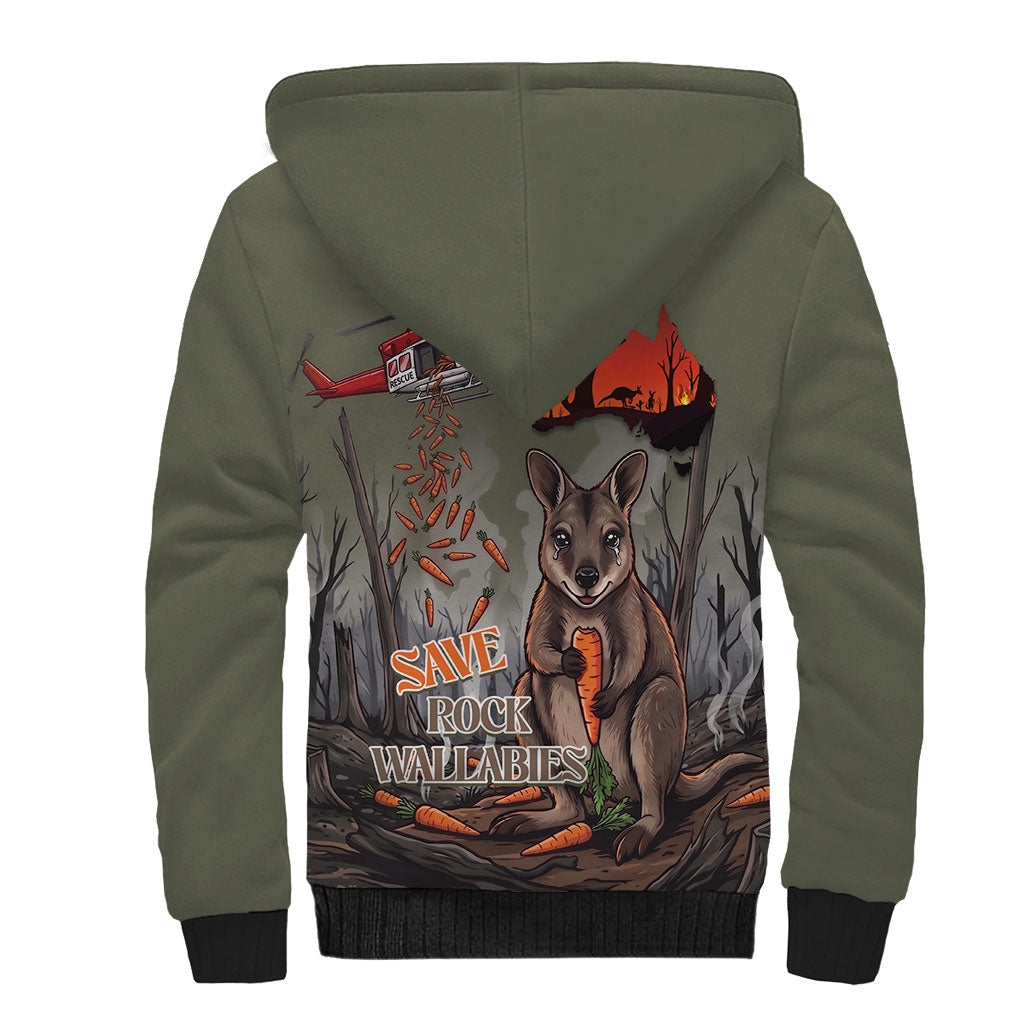 Save Rock Wallabies Australia 2026 Sherpa Hoodie
