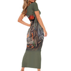 Save Rock Wallabies Australia 2026 Short Sleeve Bodycon Dress