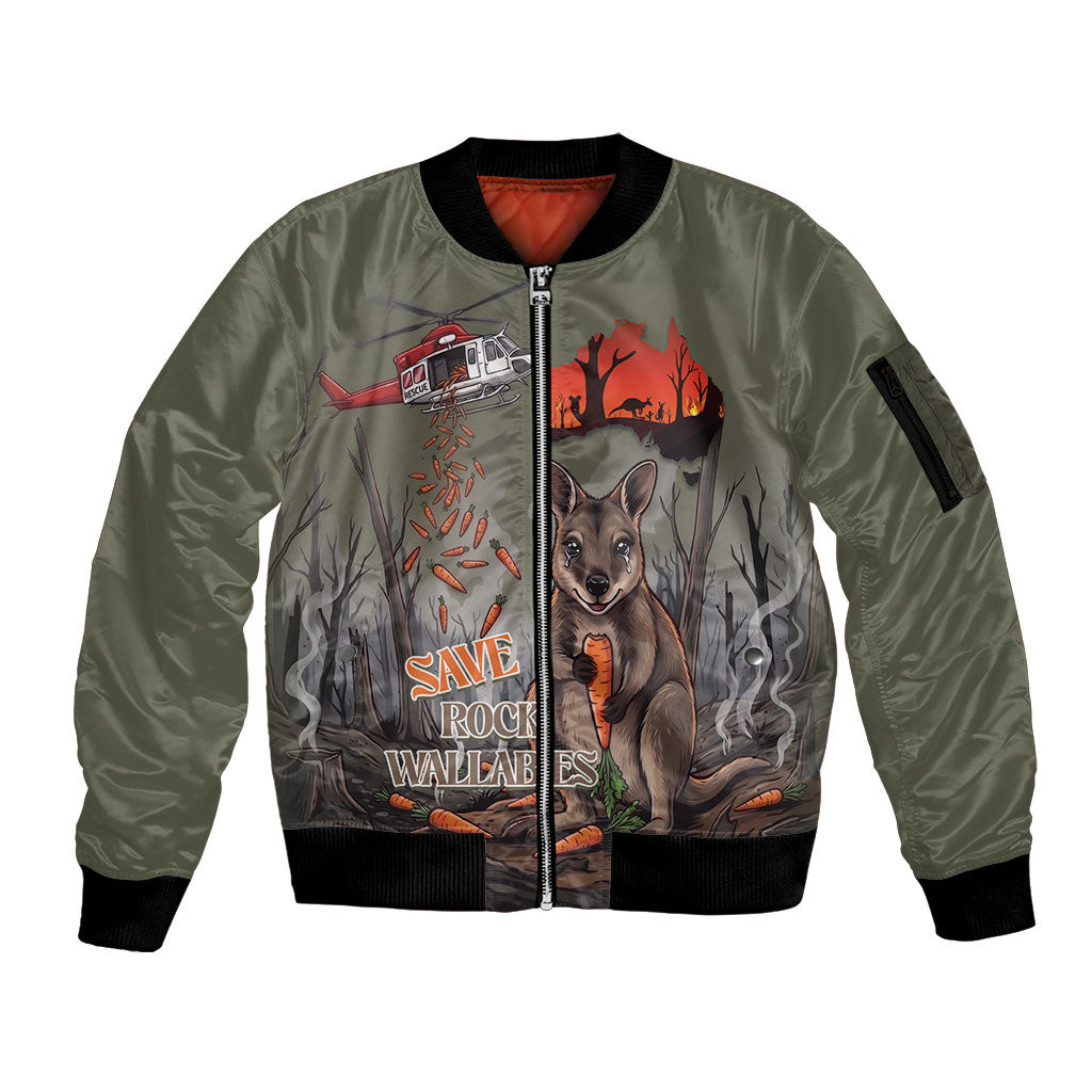 Save Rock Wallabies Australia 2026 Sleeve Zip Bomber Jacket