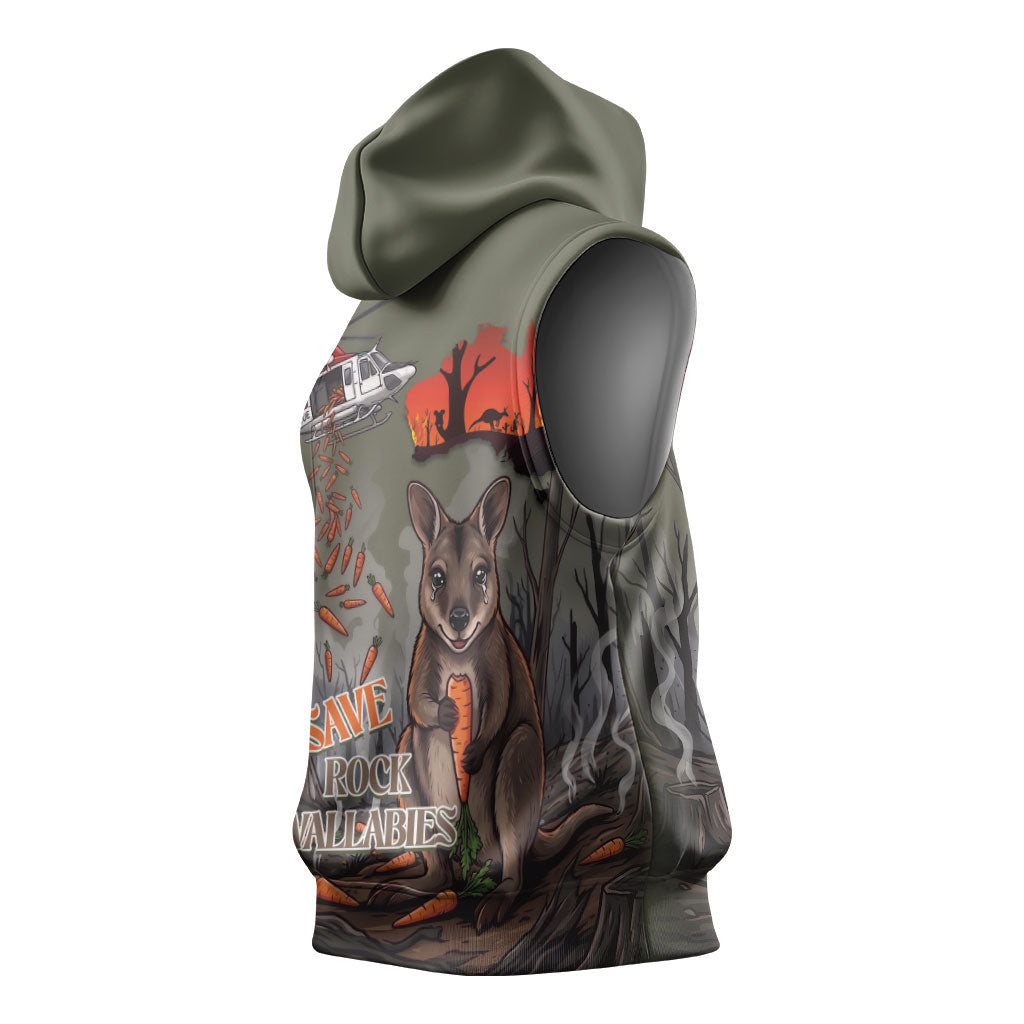 Save Rock Wallabies Australia 2026 Sleeveless Hoodie