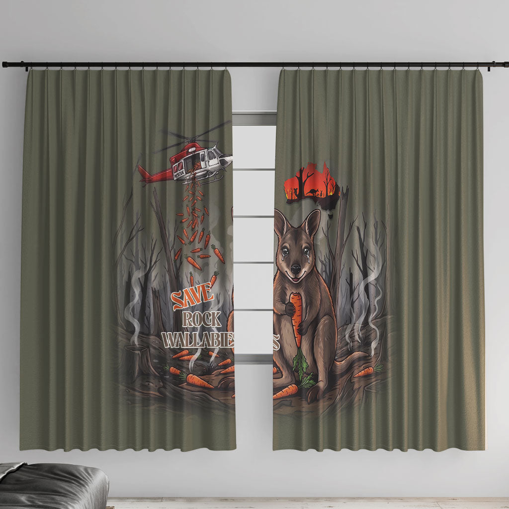 Save Rock Wallabies Australia 2026 Window Curtain