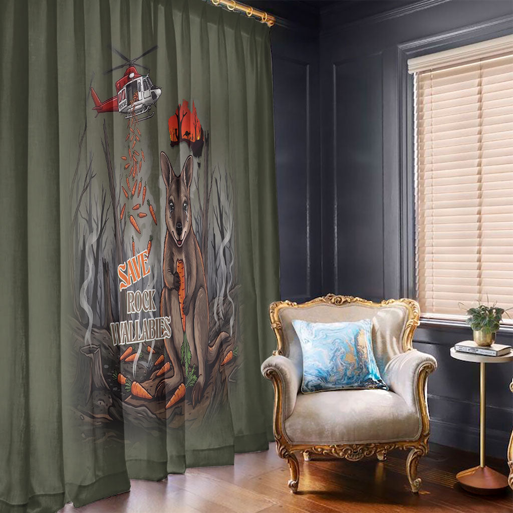 Save Rock Wallabies Australia 2026 Window Curtain