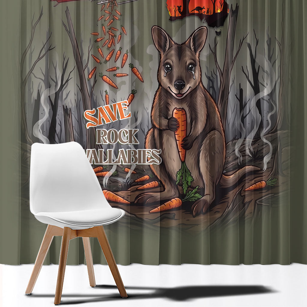 Save Rock Wallabies Australia 2026 Window Curtain