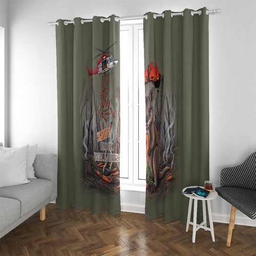Save Rock Wallabies Australia 2026 Window Curtain