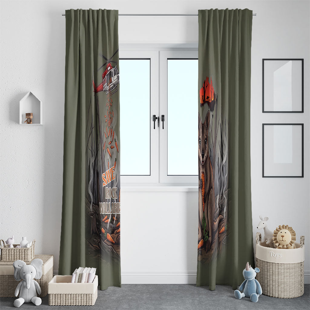 Save Rock Wallabies Australia 2026 Window Curtain