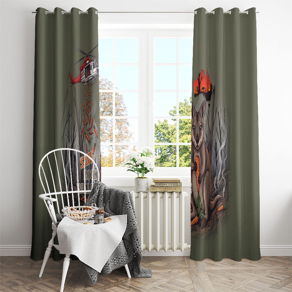 Save Rock Wallabies Australia 2026 Window Curtain