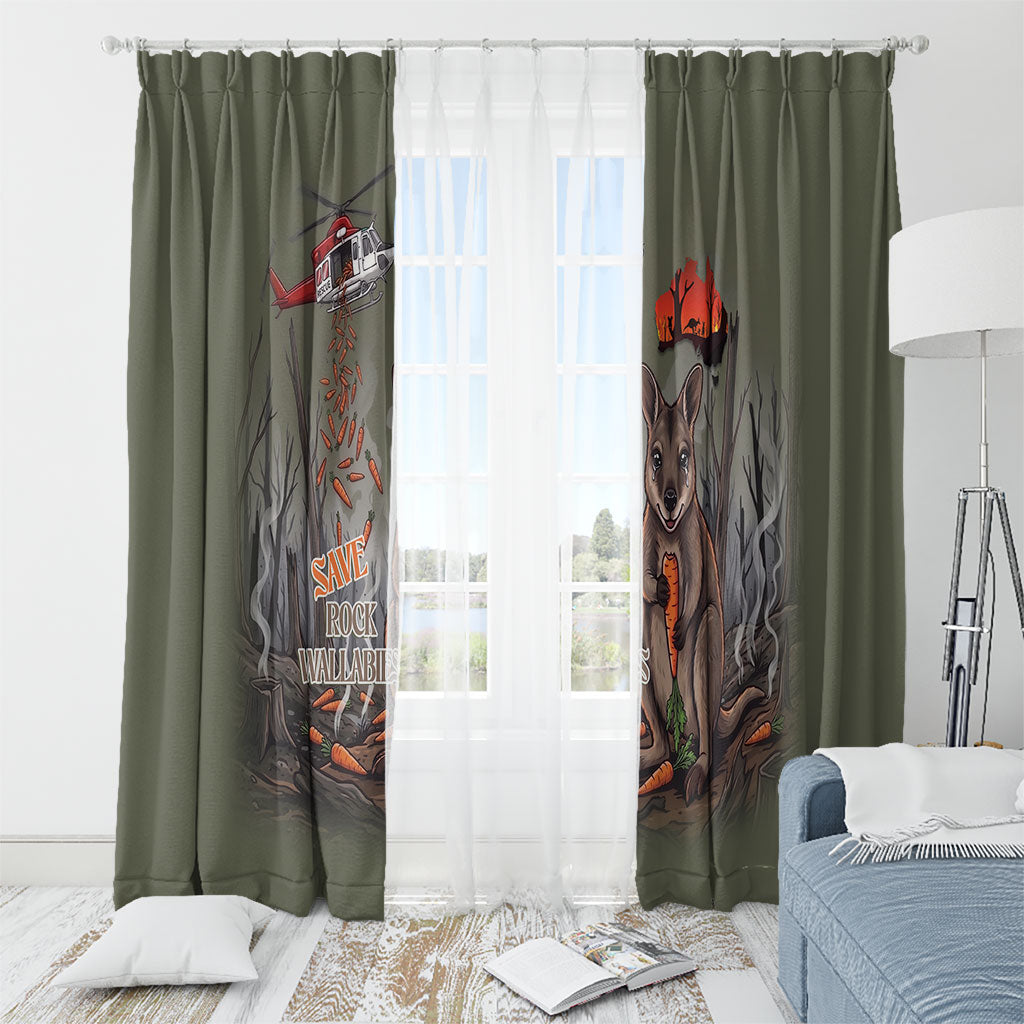 Save Rock Wallabies Australia 2026 Window Curtain