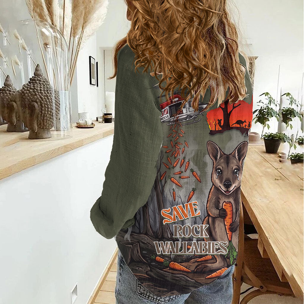 Save Rock Wallabies Australia 2026 Women Casual Shirt