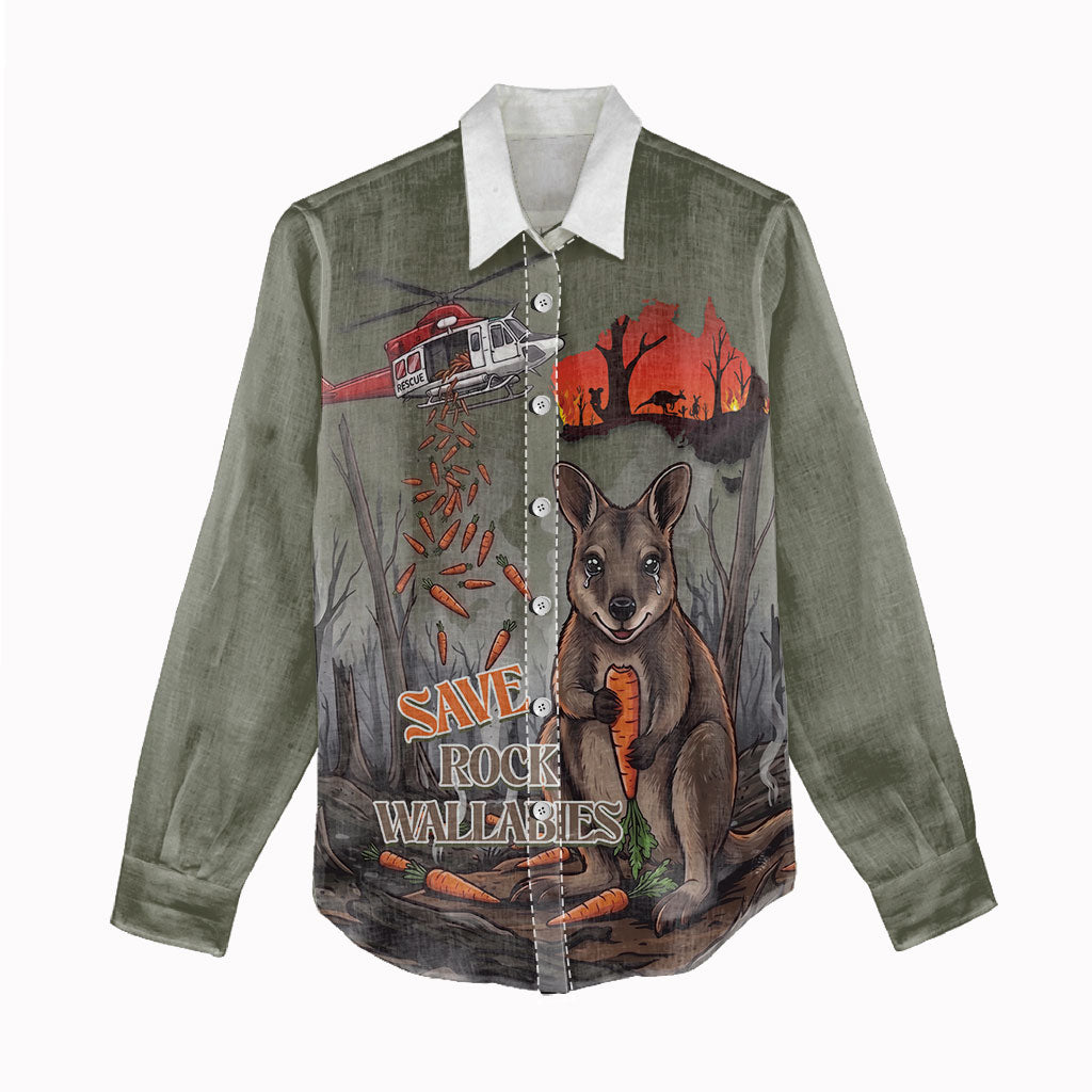 Save Rock Wallabies Australia 2026 Women Casual Shirt