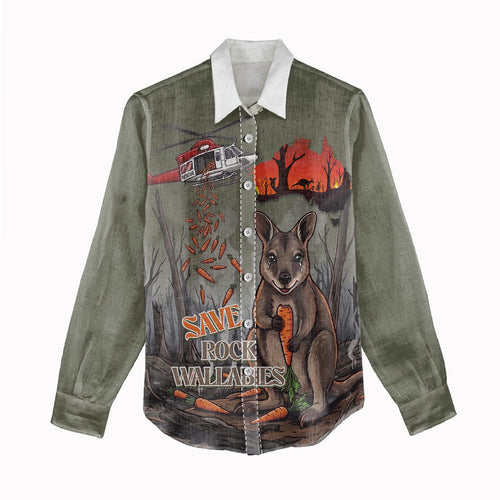 Save Rock Wallabies Australia 2026 Women Casual Shirt