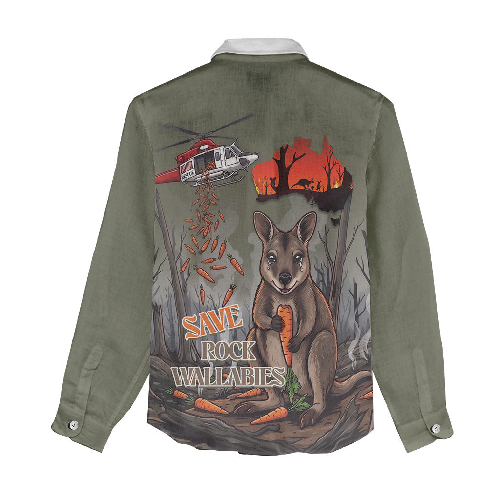 Save Rock Wallabies Australia 2026 Women Casual Shirt