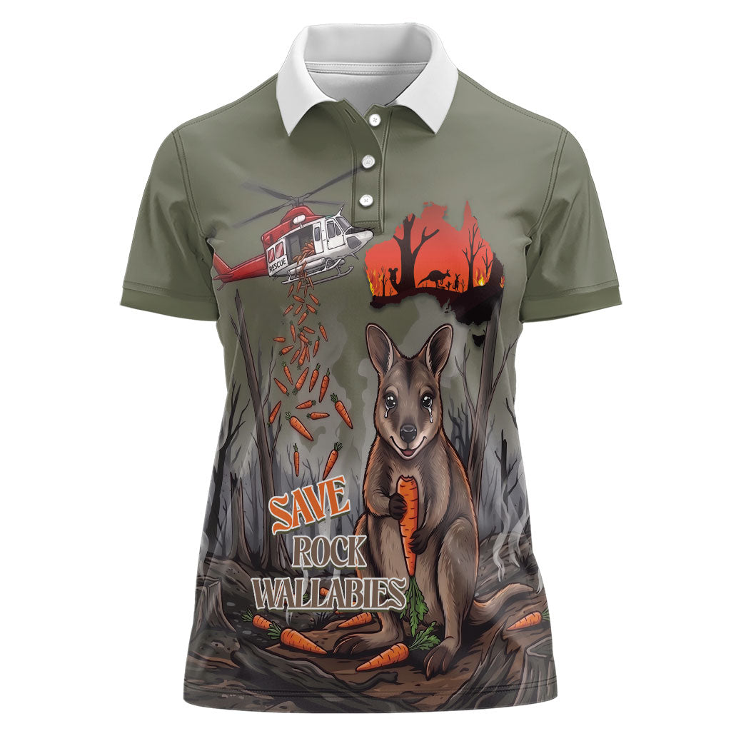 Save Rock Wallabies Australia 2026 Women Polo Shirt