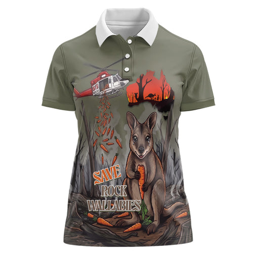 Save Rock Wallabies Australia 2026 Women Polo Shirt