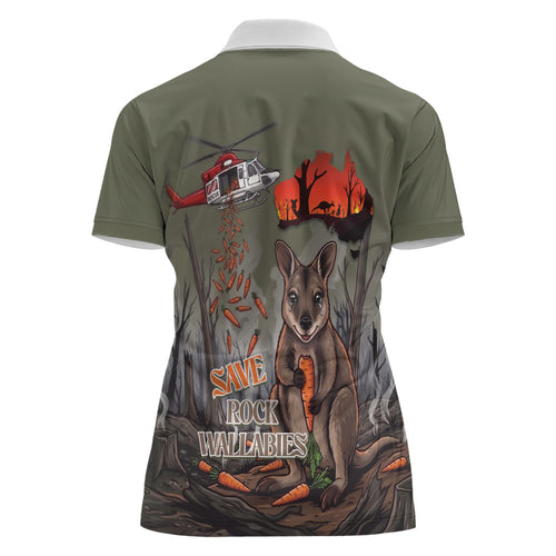 Save Rock Wallabies Australia 2026 Women Polo Shirt
