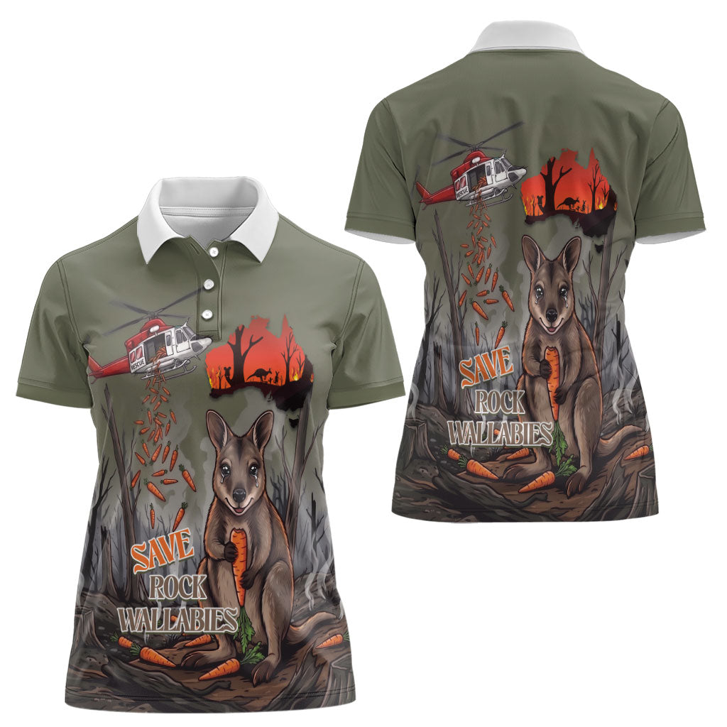 Save Rock Wallabies Australia 2026 Women Polo Shirt