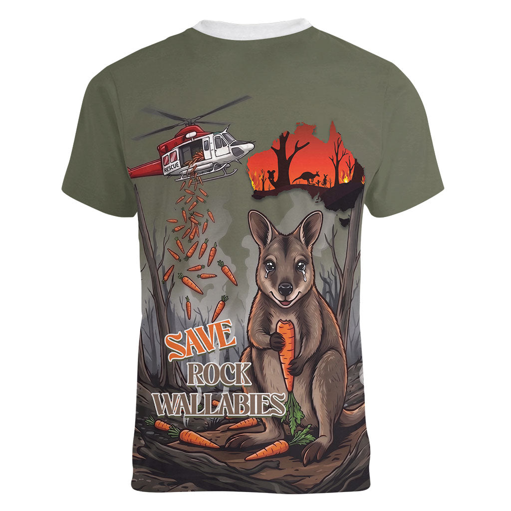 Save Rock Wallabies Australia 2026 Women V-Neck T-Shirt