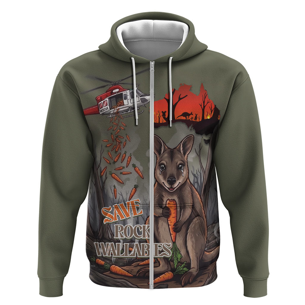 Save Rock Wallabies Australia 2026 Zip Hoodie