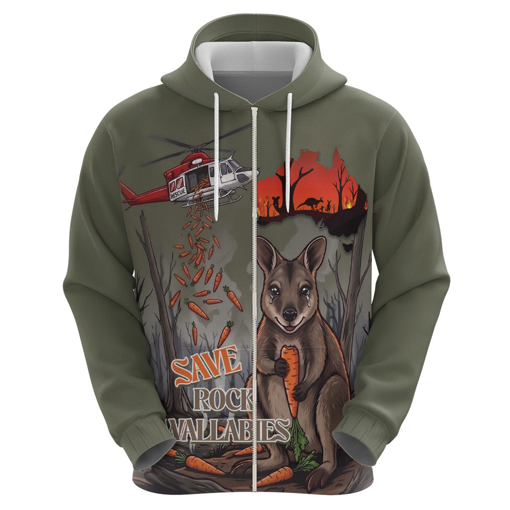 Save Rock Wallabies Australia 2026 Zip Hoodie