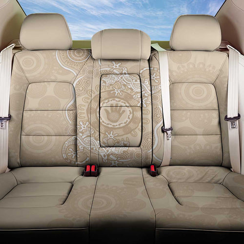 Beige Australia Lizard With Aboriginal Art Back Car Seat Cover