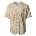 Beige Australia Lizard With Aboriginal Art Baseball Jersey