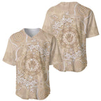 Beige Australia Lizard With Aboriginal Art Baseball Jersey