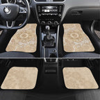 Beige Australia Lizard With Aboriginal Art Car Mats