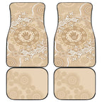 Beige Australia Lizard With Aboriginal Art Car Mats