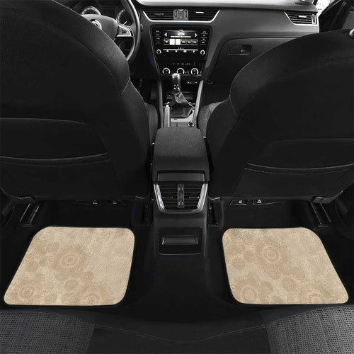 Beige Australia Lizard With Aboriginal Art Car Mats