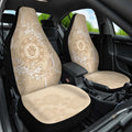 Beige Australia Lizard With Aboriginal Art Car Seat Cover