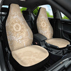 Beige Australia Lizard With Aboriginal Art Car Seat Cover