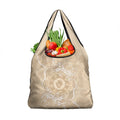 Beige Australia Lizard With Aboriginal Art Grocery Bag