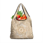 Beige Australia Lizard With Aboriginal Art Grocery Bag