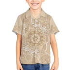 Beige Australia Lizard With Aboriginal Art Hawaiian Shirt