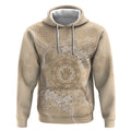 Beige Australia Lizard With Aboriginal Art Hoodie