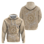 Beige Australia Lizard With Aboriginal Art Hoodie