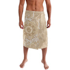 Beige Australia Lizard With Aboriginal Art Lavalava