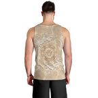 Beige Australia Lizard With Aboriginal Art Men Tank Top