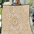 Beige Australia Lizard With Aboriginal Art Quilt