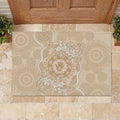 Beige Australia Lizard With Aboriginal Art Rubber Doormat