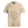 Beige Australia Lizard With Aboriginal Art Rugby Jersey