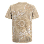 Beige Australia Lizard With Aboriginal Art Rugby Jersey