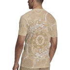 Beige Australia Lizard With Aboriginal Art Rugby Jersey