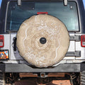 Beige Australia Lizard With Aboriginal Art Spare Tire Cover