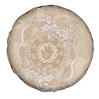 Beige Australia Lizard With Aboriginal Art Spare Tire Cover