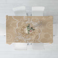 Beige Australia Lizard With Aboriginal Art Tablecloth
