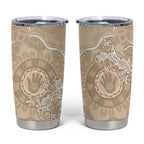 Beige Australia Lizard With Aboriginal Art Tumbler Cup