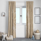 Beige Australia Lizard With Aboriginal Art Window Curtain
