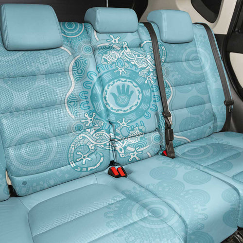 Blue Australia Lizard With Aboriginal Art Back Car Seat Cover