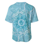 Blue Australia Lizard With Aboriginal Art Baseball Jersey