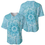 Blue Australia Lizard With Aboriginal Art Baseball Jersey